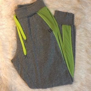 Victoria’s Secret VSX Neon Green/Grey Sweatpants